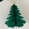 Decoraciones Navideñas Bola de Panal Papel Árbol de Navidad Plegable Escritorio Adornos de Árbol de Navidad Colgantes de Árbol de Navidad Transfronterizos