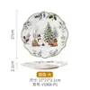 Boneco de neve de Natal, floresta de pinheiros, louças de rena, copos, pratos de Natal, cerâmica de alto valor, suporta dropshipping transfronteiriço