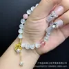 Nuevo Cristal Fantasma Verde Nueva Perla China Pulsera de Ábaco de Nicho Marca Fu Estilo Chino Moda Pulsera Versátil para Mujeres