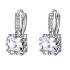 Estilo Coreano Dongdaemun Nueva Llegada Versátiles Moda Cuadrado Circonita Pendientes Mujer Plata Dulce Princesa Elegante Hebilla Oreja Pendientes