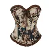2026 Nuevo Top Moldeador con Estampado de Pintura al Óleo Estilo Vintage para Mujer, Estilo Europeo y Americano, Corsé Strapless con Botones al Frente para Control de Abdomen