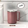 Copo de enxaguante bucal de aço inoxidável 304 com alça, anti-queda, copo de lavagem doméstico, copo para escovar os dentes, copo para beber de estudante e escritório, caneca