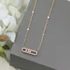 Novo Colar Deslizante Seiko Meijia de Três Diamantes Grande para Mulheres, Coleira de Corrente com Pingente Inteligente Totalmente Diamantada, Presente para Namorada