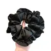 2025 Nuevo Estilo Gama Alta Banda Negra de Cristal Satín Encaje Cuerda para el Cabello Banda Elástica Accesorios Versátiles Diarios para el Cabello para Mujeres