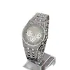 Relógio Masculino Tendência e Estiloso com Pulseira de Aço, Estrela Cadente Fashion com Pedras Strass Display Quartz de Três Olhos com Números Romanos Venda por Atacado