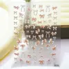 Adesivos de Arte para Unhas 5D Embossed Sweet Bow Laço Fluido Colorido Sólido Versátil Unhas Usáveis Capa de Celular Adesivos Guka