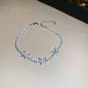 Pulseira quadrada ajustável colorida de zircônia transfronteiriça, pulseira de pulso doce e versátil para o dia a dia, joia de design de luxo leve e de alta qualidade