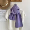 Bufanda de punto suave estilo coreano para mujer, otoño e invierno, simple y versátil, calentador de cuello, adecuada para estudiantes y parejas, chal de color liso, moderno
