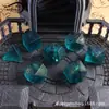 Jogo de Mesa Dungeons & Dragons Cor 7 Peças terno DND Colorido Galvanizado Palavra Fosca Explosão Colorida Vidro Azul Dados