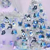 Floco de Neve Anão de Madeira Decorativo de Natal Etiqueta Pendurada Sinal de Decoração para Árvore de Natal com Corda para Festa de Natal