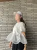 Comercio Electrónico Transfronterizo Exportación Dulce Japonés Reductor de Edad Malla Volante Patchwork Camiseta de Manga Corta Camisa de Muñeca Top Corto Mujer
