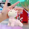 Lindo Bufanda Azul Marino Pato Peluche Colgante Llavero Decoración para Bolso de Pareja Muñeca Juguete Pequeño Juguete de Peluche