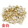 Rhinestones de Garra en Forma de D de Doble Oreja de Vidrio, Rhinestones de Garra de Cristal en Forma de D, Materiales para Manualidades, Garra Plateada con Rhinestones Blancos de 3 mm, Exportación Transfronteriza