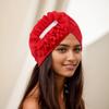 Amazon AliExpress Europeo y Americano Transfronterizo Nuevo Moda para Mujer Elegante Lateral Flor Grande Elástico Sombrero Sandía Pañuelo para la Cabeza Sombrero