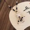 Nuevo collar de cerámica de estilo étnico chino con estrella de mar y concha para mujer, accesorio vintage largo para el cuello para verano, cadena para clavícula de playa