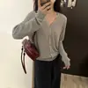 Cárdigan de Punto Estilo Coreano para Mujer, Chaqueta Fina Suelta de Alta Gama Elegante Versátil, Otoño Temprano Nuevo 2025