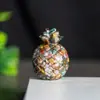 Adornos de Piña Dorada de Resina Rellena de Cristal Natural Mascota Fresca y Linda Decoraciones de Escritorio de Escritorio