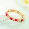 Pulseira infantil estilo chinês widney beijing jingtai menina pequena maçã oca pintada pulseira presente