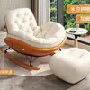 Sillón Mecedor Pingüino Sofá Perezoso Individual Silla para Balcón Sala de Estar Dormitorio de Lujo Ligero Silla para Siesta de Ocio en Casa
