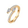 Joyas Explosiones Transfronterizas Europeas y Americanas Moda Viento Simple Circonita Microincrustada Anillo de Sentido Simple de Gama Alta Verano Nuevo Nicho