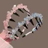 Diadema de Cristal Lujosa y de Moda Estilo Francés, Diadema Dentada Ondulada Intrincadamente Elaborada, Diadema Voluminosa de Parte Superior Alta, Accesorio Versátil para el Cabello