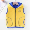 Chaleco Polar para Niños Otoño e Invierno Engrosado Cálido con Capucha para Niños y Niñas