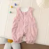Nuevo Mono de Bebé para Primavera y Otoño, Peto Estilo Coreano de Doble Capa Súper Lindo, Body Versátil de Color Sólido, Ropa para Exteriores