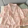 Venta al por mayor transfronteriza de pijamas nuevos de algodón nube para mujer, populares en verano, conjunto lindo de dibujos animados de manga corta y shorts para casa