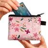 2026 Porta-moedas Floral Infantil Porta-cartões Portátil Bolsa para Guardar Moedas Chaves Bolsa para Troco Porta-cartões Pequena Bolsa Quadrada