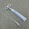 Colgante Conmemorativo de Xiangfei con Nudo de la Paz + Borla de Doble Nudo de Oreja 12cm Borla Insignia Acrílica Colgante Decoración Hecha a Mano