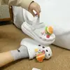 Pingentes de Sapato de Sanduíche de Hambúrguer Peludo de Desenho Animado 3D Clipes Decorativos para Sapato Acessórios Fofos para Sapato