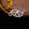 Broche Japonés de Estilo Coreano de Venta Caliente Transfronterizo Pin de Flor con Perlas Incrustadas de Diamantes Accesorios para Abrigo y Traje Anti-Exposición