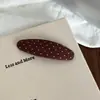 Pinza para el pelo con lazo de tela de lunares estilo universitario coreano, accesorio para el pelo, pinza para el pelo con flecos de encaje, pinza para el flequillo