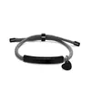 Pulsera Personalizada con Logo de Publicidad Transfronteriza, Pulsera Trenzada de Acero de Titanio Grabado con Corazón Diagonal Multicolor para Regalo Navideño