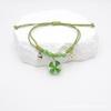 Suministro directo de fábrica cuentas de vidrio de flores secas Pulsera de Trébol de la Suerte Piedra del Tiempo regalos para novias pareja