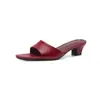 Zapatillas Exteriores Cómodas y Versátiles de Piel de Vaca Que Hacen las Piernas Parecer Más Largas, Sandalias de Verano 2026 con Plataforma Gruesa de Tacón Medio, Punta Redonda Pequeña y Punta Abierta para Mujer, Talla 42 Talla Grande