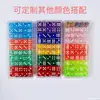 En stock dados acrílicos de cristal de color transparente de 14 mm caja de embalaje nueva dados de colores múltiples colores opcionales