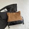 Bolso de Hombro Retro de Cadena con Diamantes de Gran Capacidad en Gamuza para Mujer, Bolso Cruzado de Gran Capacidad para Otoño