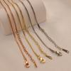 Cadena de hueso de serpiente de acero inoxidable chapada en oro y agua, colgante de joyería con cadena de serpiente redonda, cadena de clavícula DIY para hombres y mujeres.