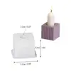 Roupas DIY cola de gota de cristal porta-velas porta-velas de gesso porta-velas cilíndrico de listras quadradas molde de silicone atacado