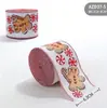 Navidad Nuevo Lino Imitación Cinta de Navidad Hombre de Jengibre Piña Cono Red de Decoración Cinta con Borde de Alambre Hecha a Mano Cinta con Lazo