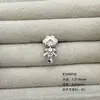 Brinco Stud Osso da Orelha em Aço Titânio 316L com Pingente de Patinha de Urso Estilo Doce-Cool, Amigável para Dormir Sem Remover, Joia para Piercing na Orelha com Rosca Externa