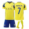 Venta al por mayor de fábrica Copa Europea Real Madrid Miami Manchester City Barcelona Messi No.10 Camiseta No.7 Ronaldo Traje de Uniforme de Fútbol