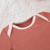 Primavera y Verano Tipo a Ropa para Recién Nacido Mono de Algodón Puro Ropa de Bebé Mameluco Rojo Oscuro de Manga Larga para Bebé