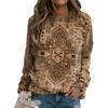 Camiseta de Halloween de manga larga con cuello redondo y personalidad informal con impresión digital 3D para mujer, nueva ropa de comercio exterior transfronterizo de otoño