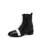 Nuevas Botas Cortas de Serpiente con Costuras Europeas y Americanas Botas Knight de Martins Botas de Tacón Medio Grueso Tallas Grandes 40-50 Botas de Comercio Exterior