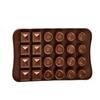 Molde de silicona para chocolate directo de fábrica 24 lotes de moldes de silicona para chocolate para hornear pasteles y galletas DIY