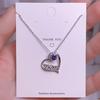Collar de Corazón de Acción de Gracias para Mamá, Cadena Elegante y de Moda para la Clavícula, Regalo del Día de la Madre para Mamá, Colgante Elegante