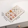 Caja de Almacenamiento de Joyería de Terciopelo, Bandeja para Joyería, Collares, Pendientes, Anillos, Cajón de Tocador, Almacenamiento con Compartimentos Integrados, A Prueba de Polvo