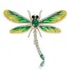 Broche Libélula com Gotejamento de Óleo e Strass Mais Vendido Transfronteiriço, Lapela Pequena para Jaquetas de Terno, Alfinete de Acessório de Moda